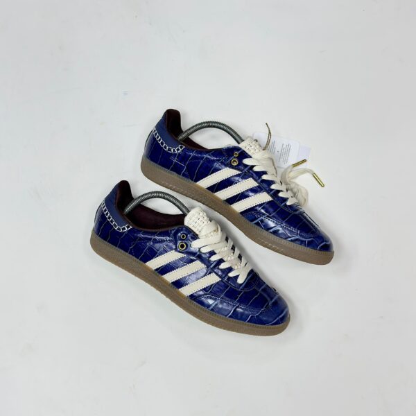 Wales Bonner x adidas Samba OG ”Croc-Effect Collegiate Navy" - Image 2