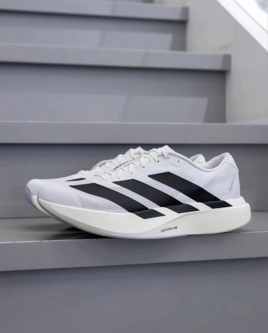 THE ADIDAS ADIZERO EVO SL RUNNING SHOES IN CLOUD WHITE - Image 4